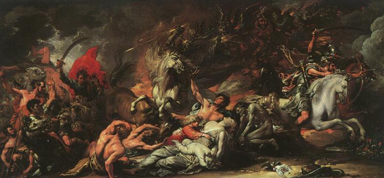 Benjamin West, Death on the Pale Horse Date: 1796 Technique: Oil on canvas, 59.5 x 128.5 cm, Abigor, Eligos