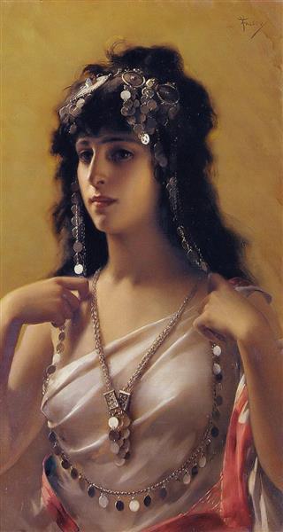 Luis Ricardo Falero (1851-1896) Title: An Oriental Beauty, Daoine Sidhe, Trickster