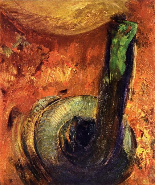 Odilon Redon The green death .1905  Demon Marbas