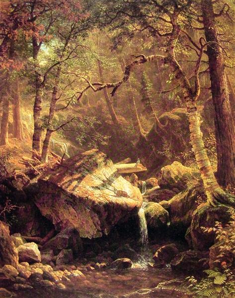 Albert Bierstadt (18301902) The Mountain Brook, oil on canvas, 91.4 x 111.8 cm, Domain, Flow