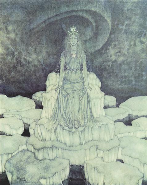 Edmund Dulac, The Snow Queen on the Throne of Ice, Adh Sidhe
