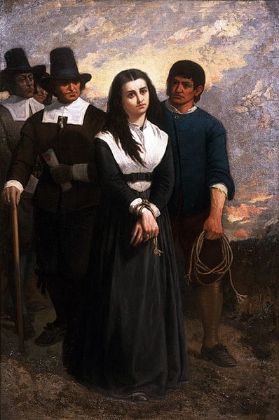 "Witch Hill" or "The Salem Martyr" Thomas Slatter white Noble, painter, Witch Finder