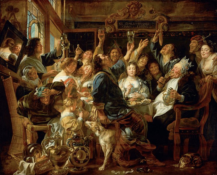Domain Revelry, Jacob Jordaens (1593-1678) Title The Feast of the Bean King