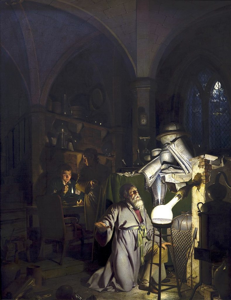 By Joseph Wright of Derby - http://www.tms.org/pubs/journals/JOM/0706/fig3.jpghttp://www.culturevoyage.co.uk/wp-content/uploads/2013/03/Alchymist.jpg, Public Domain, https://commons.wikimedia.org/w/index.php?curid=15154197, Venefica
