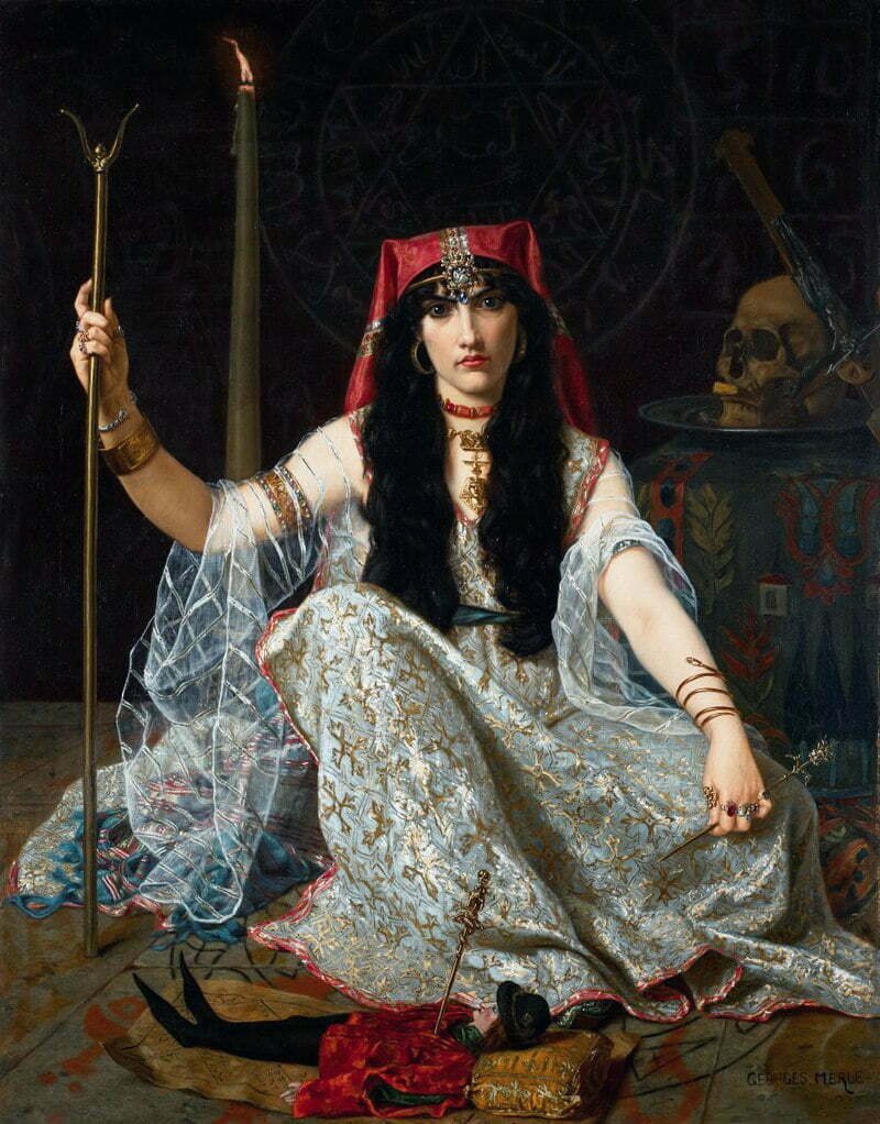 Georges Merle Title: The Sorceress Date 1883, Witch Tradition, Chovihani