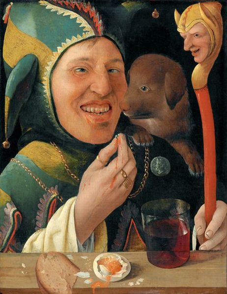 Marx Reichlich, A Jester, ca. 1519-20; tempera on panel.. Yale Art Gallery