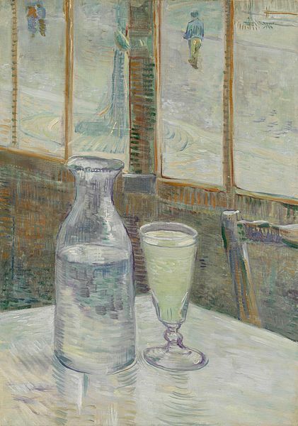 Vincent van Gogh, Paris, 1887, Cafe Table with Absinth Date 1887, Ale, Luglurch
