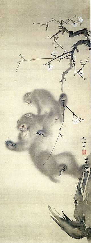 Celestial Monkey, By Mori Sosen - Scanned from 『若冲と江戸絵画』, 日本経済新聞社, 2006., Public Domain, https://commons.wikimedia.org/w/index.php?curid=1583297