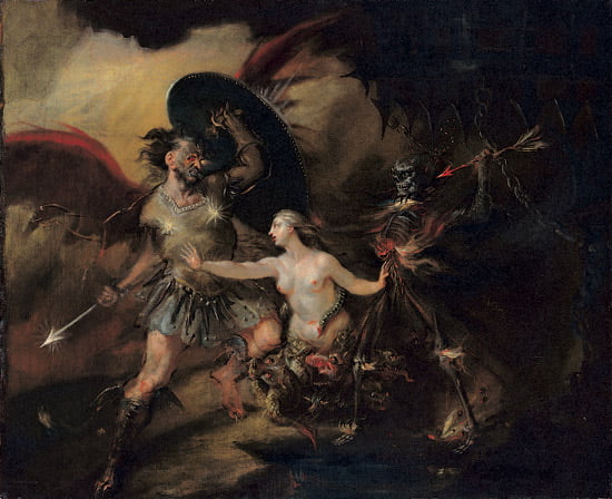 Satan, Sin and Death William Hogarth, Infernal