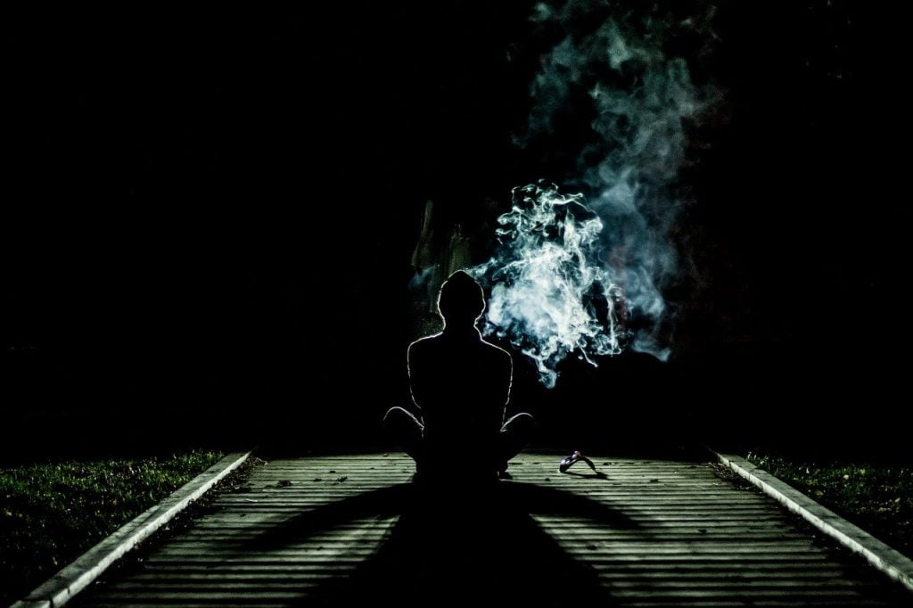 smoke, human, alone, Shiver