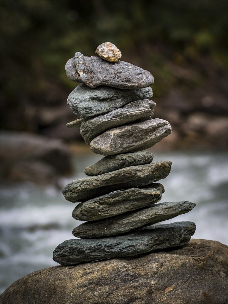 stone tower, balance, meditation, Domain Balance