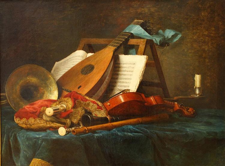 Attributes of Music 1770(1770) Anne Vallayer-Coster (1744-1818), Musical Instrument