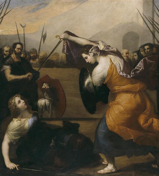 The Duel of Women (The Duel of Isabella de Carazzi and Diambra de Pettinella) Jusepe de Ribera