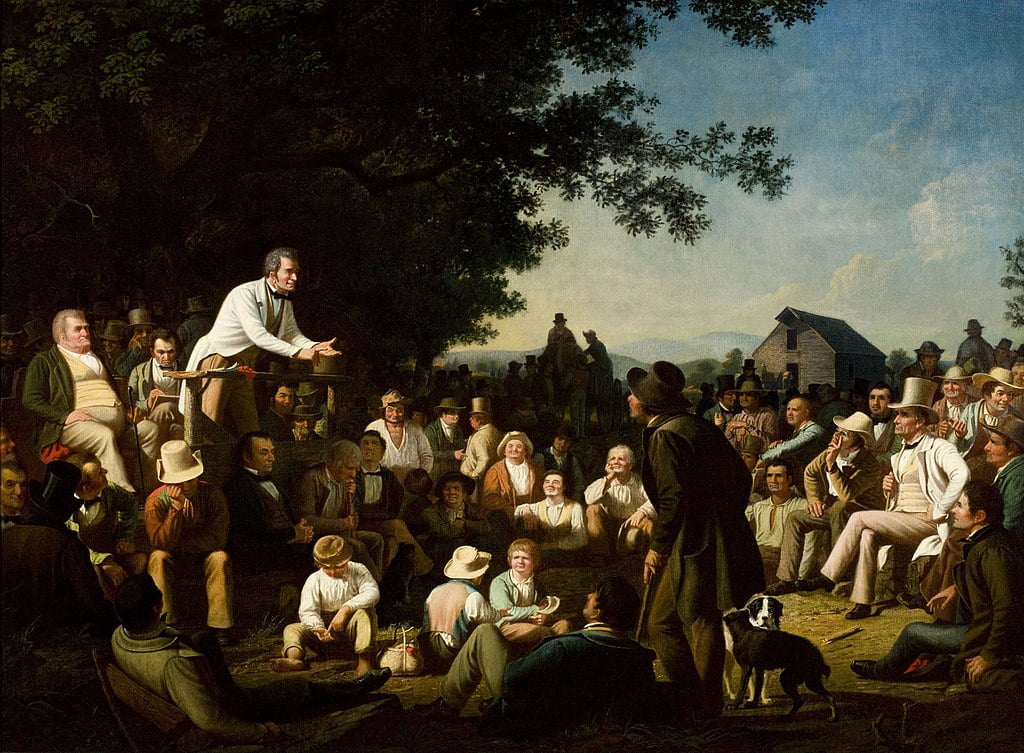 Eloquent Speaker , By George Caleb Bingham - Saint Louis Art Museum official site, Public Domain, https://commons.wikimedia.org/w/index.php?curid=5632213