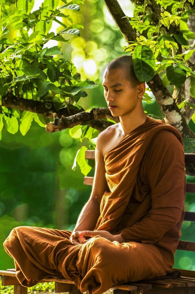 Monk's Outfit, meditation, monk meditating, theravada buddhism