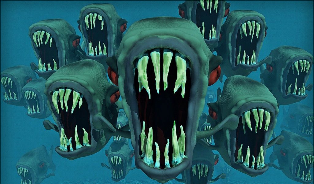 piranhas, nightmare, fish swarm, Dire, Piranha