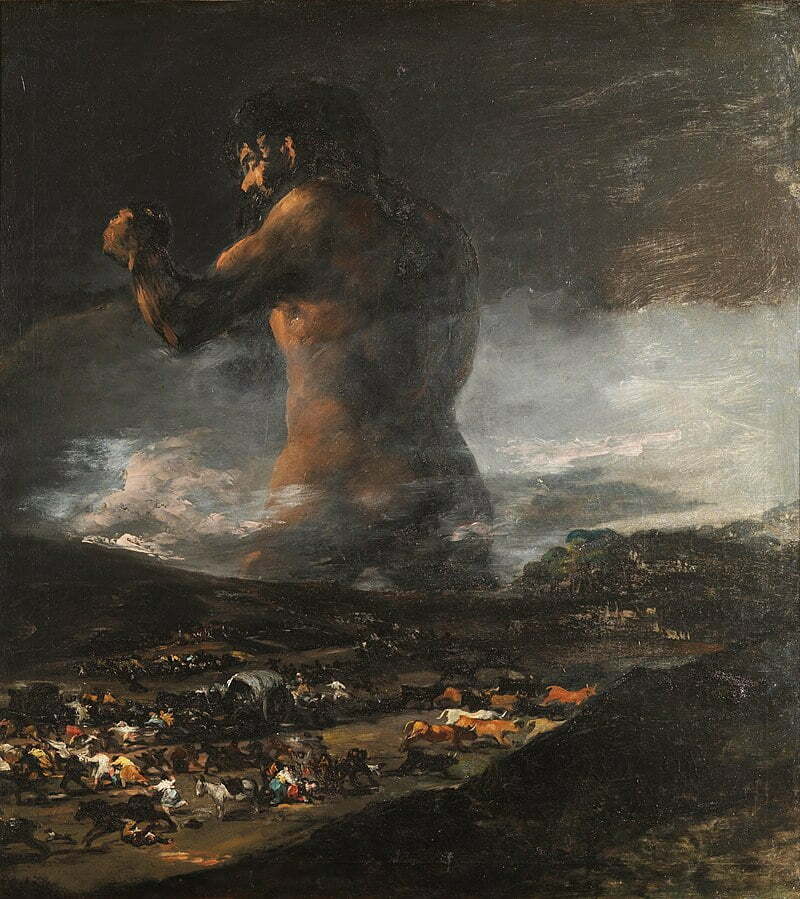 By Follower of Francisco Goya - http://www.museodelprado.es/uploads/tx_gbobras/1a_01.jpg, Public Domain, https://commons.wikimedia.org/w/index.php?curid=2251515, Giant Earth