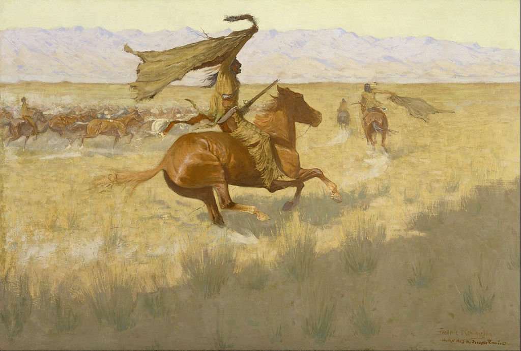 Born in the Saddle, By Frederic Remington - sAG9Th54qmSXNA at Google Cultural Institute, zoom level maximum, Public Domain, https://commons.wikimedia.org/w/index.php?curid=29805129