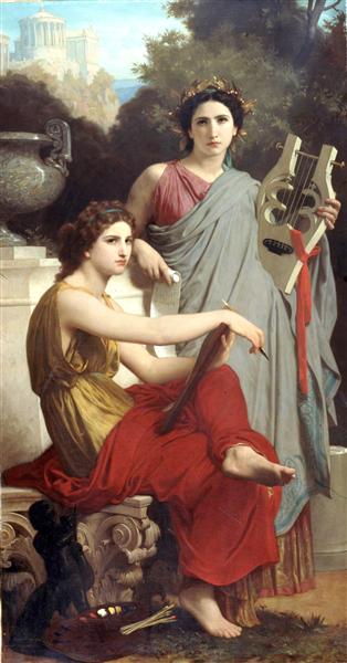 William-Adolphe Bouguereau (1825-1905) Title: Art and  Literature, Performer