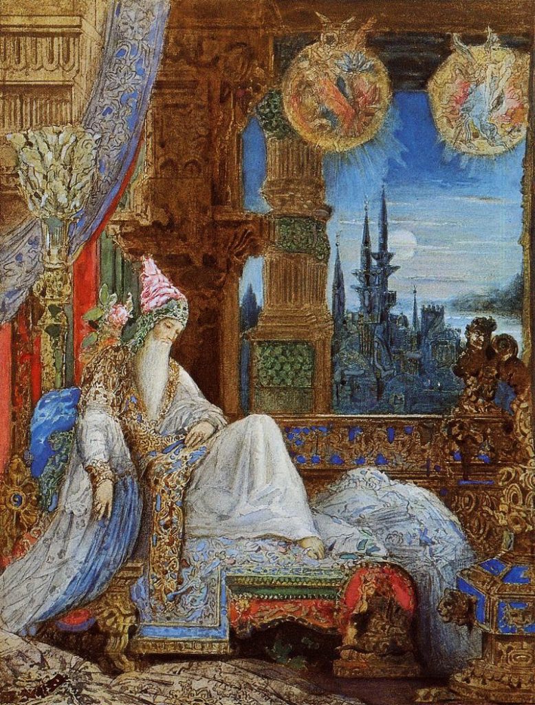 By Gustave Moreau - https://www.wikiart.org/fr/gustave-moreau/the-dream-haunting-the-mogul, Public Domain, https://commons.wikimedia.org/w/index.php?curid=89595715 Amberabad
