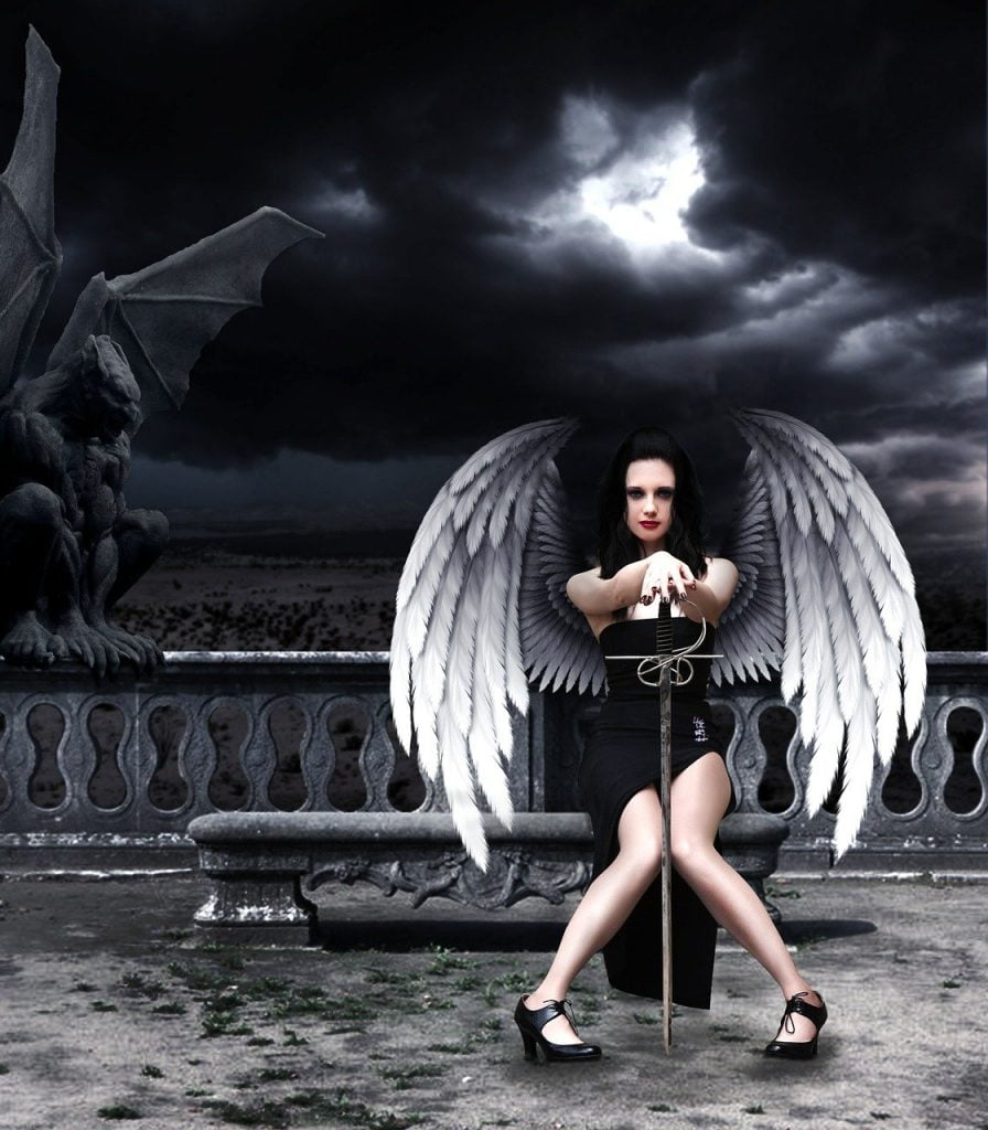 angel, fallen angel, fantasy, Demon Lord, Nocticula