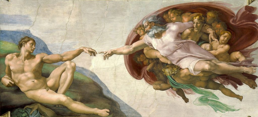 Divine Creation, By Michelangelo - See below., Public Domain, https://commons.wikimedia.org/w/index.php?curid=71427942
