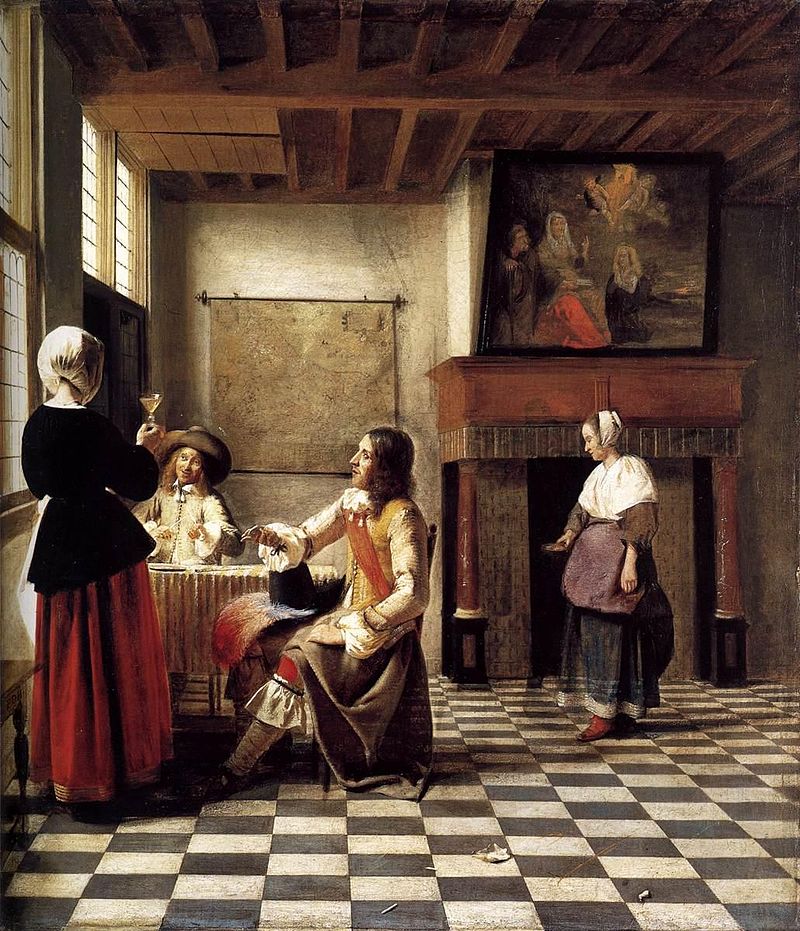 By Pieter de Hooch - Web Gallery of Art:   Image  Info about artwork, Public Domain, https://commons.wikimedia.org/w/index.php?curid=15884427, Barmaid