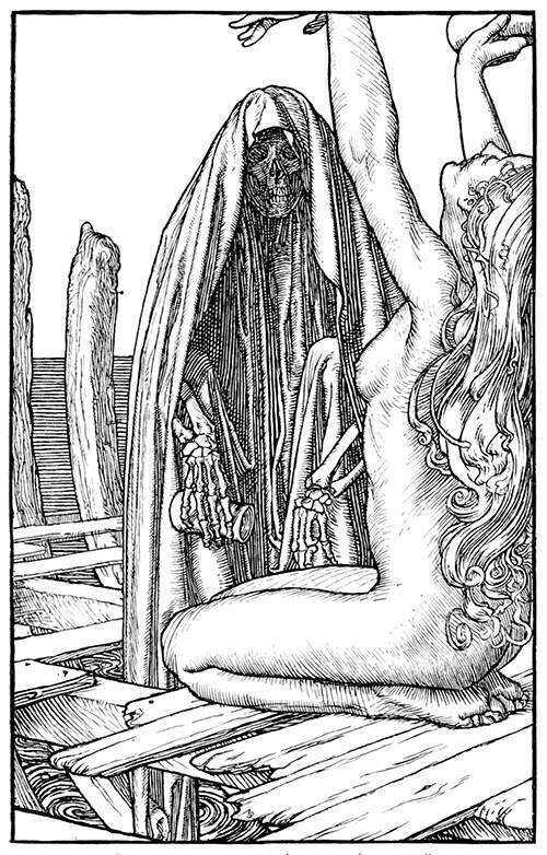 Life and Death, The game is done! I've won, I've won! Gerald Metcalfe, from  Poems, by Samuel Taylor Coleridge, London, 1907.