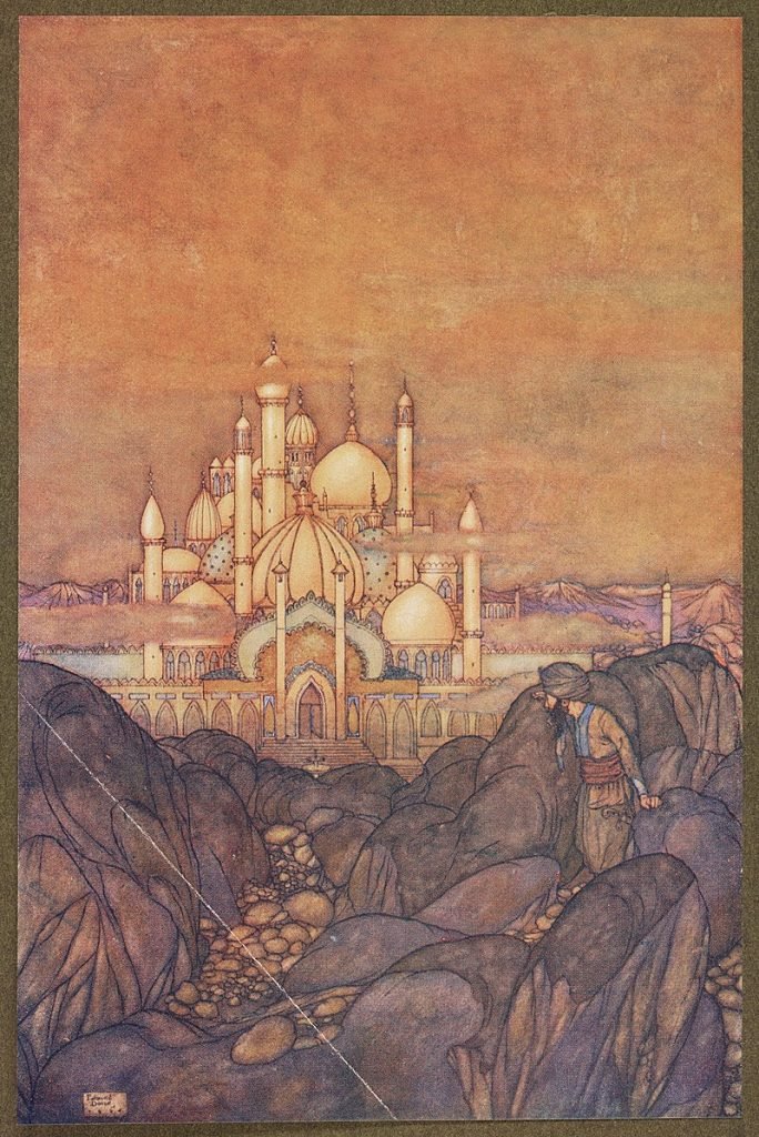 Peristan, By Edmund Dulac - https://natlib.govt.nz/records/21535078?search[path]=items&search[text]=Edmund+Dulachttps://turnbullrarebooks.tumblr.com/tagged/edmund-dulac, Public Domain, https://commons.wikimedia.org/w/index.php?curid=83678909