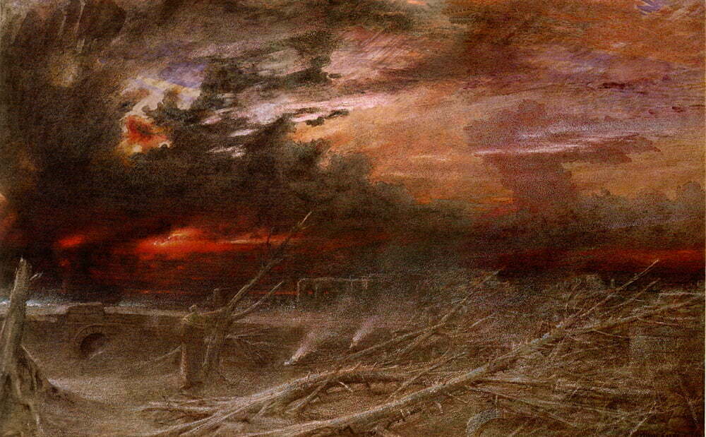 By Albert Goodwin - http://www.artrenewal.org/artwork/154/3154/32410/apocalypse-large.jpg, Public Domain, https://commons.wikimedia.org/w/index.php?curid=17090743, Apocalypse from the Sky