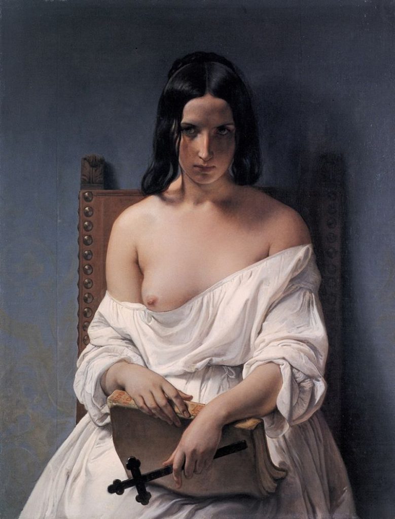 By Francesco Hayez - Version of 22:47, 11 March 2015: Galleria d'Arte Moderna Achille Forti – image // Description pageVersion of 04:30, 4 June 2011: Web Gallery of Art:   Image  Info about artwork, Public Domain, https://commons.wikimedia.org/w/index.php?curid=15394885, Milady de Winter
