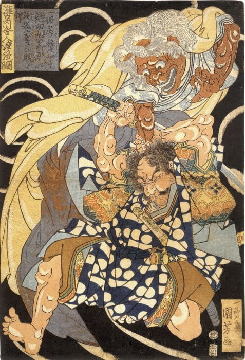 By Utagawa Kuniyoshi d. 1861 - Kuniyoshi Project Individual Warrior Prints 1820 - 1830, Public Domain, https://commons.wikimedia.org/w/index.php?curid=625464, Oni, Earth Yai