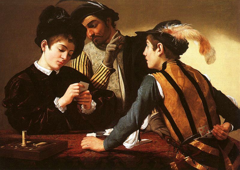By Caravaggio, Public Domain, https://commons.wikimedia.org/w/index.php?curid=3171330, Sleight of Hand