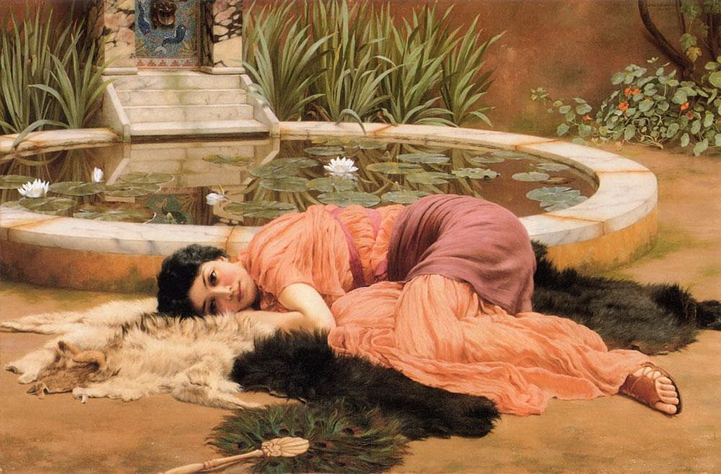 Bless Water, By John William Godward - Art Renewal Center, Public Domain, https://commons.wikimedia.org/w/index.php?curid=1892272