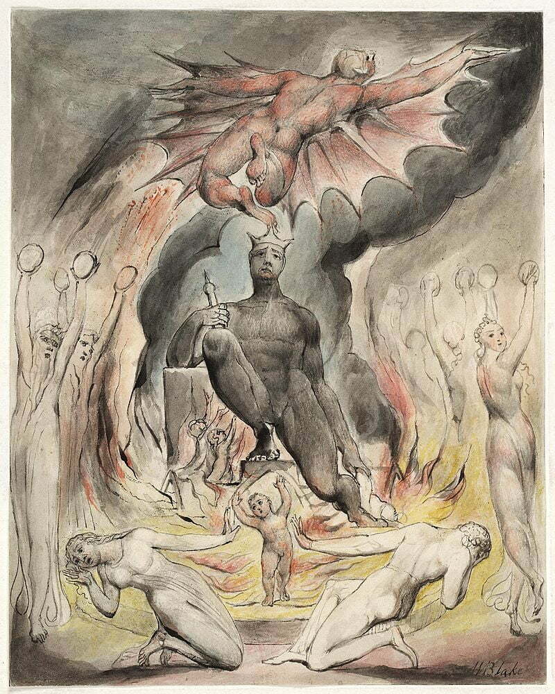 Moloch, By William Blake - The William Blake Archive, Public Domain, https://commons.wikimedia.org/w/index.php?curid=5356092