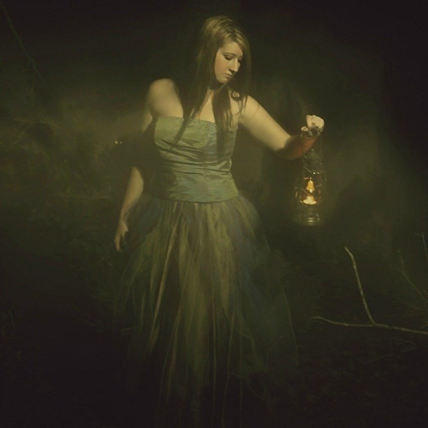 girl, nighttime, lantern, Dabble Mist Magic