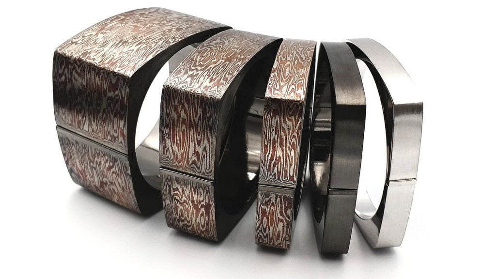 ring, bracelet, jewelry, Damascus steel