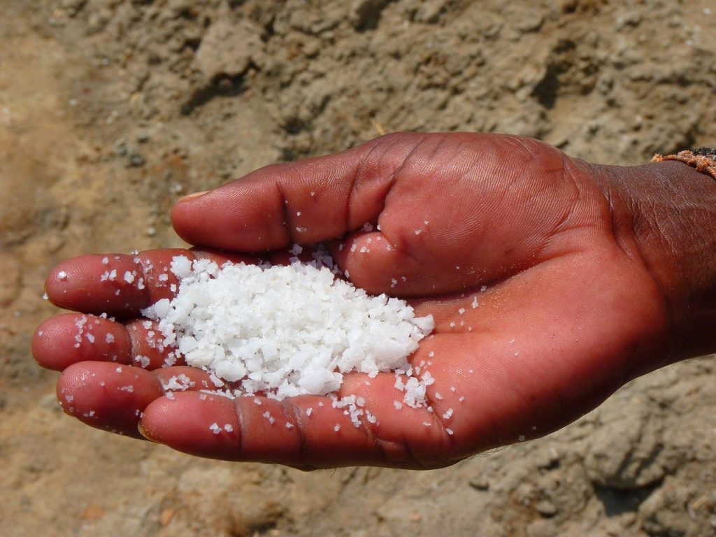 salt, hand, food, Saltray