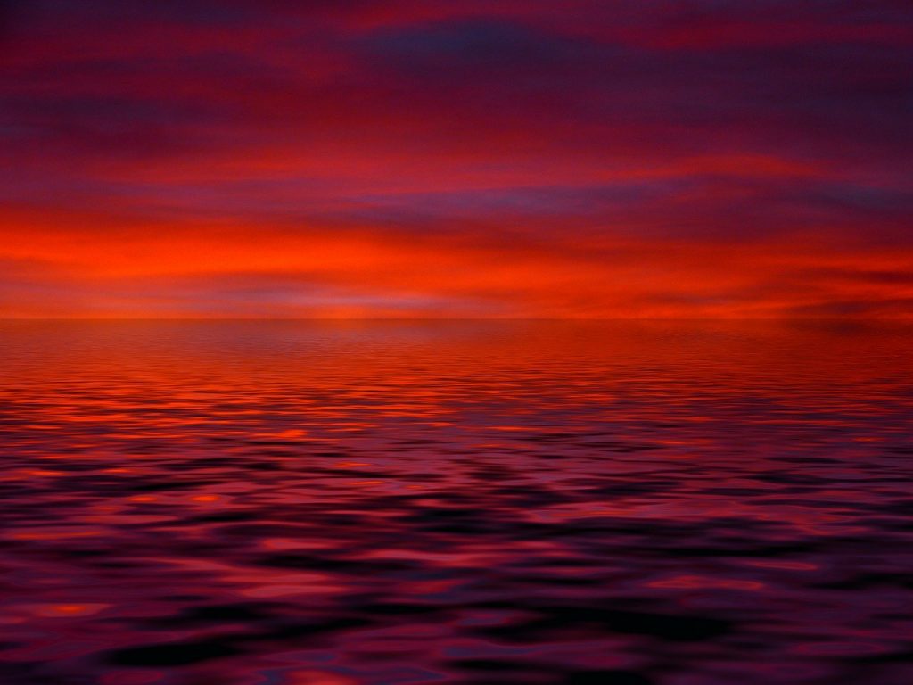 sunrise, cloud, red, Red Tide