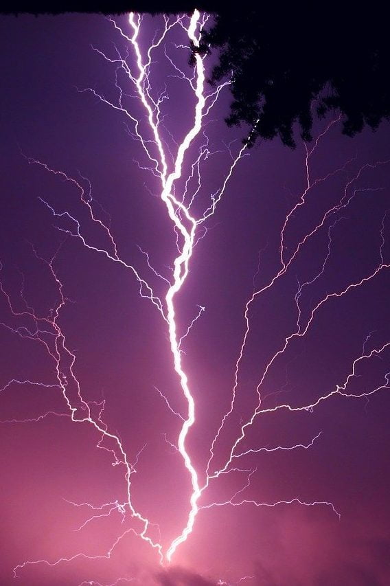 thunder, thunderstorm, purple, Lightning Bolt