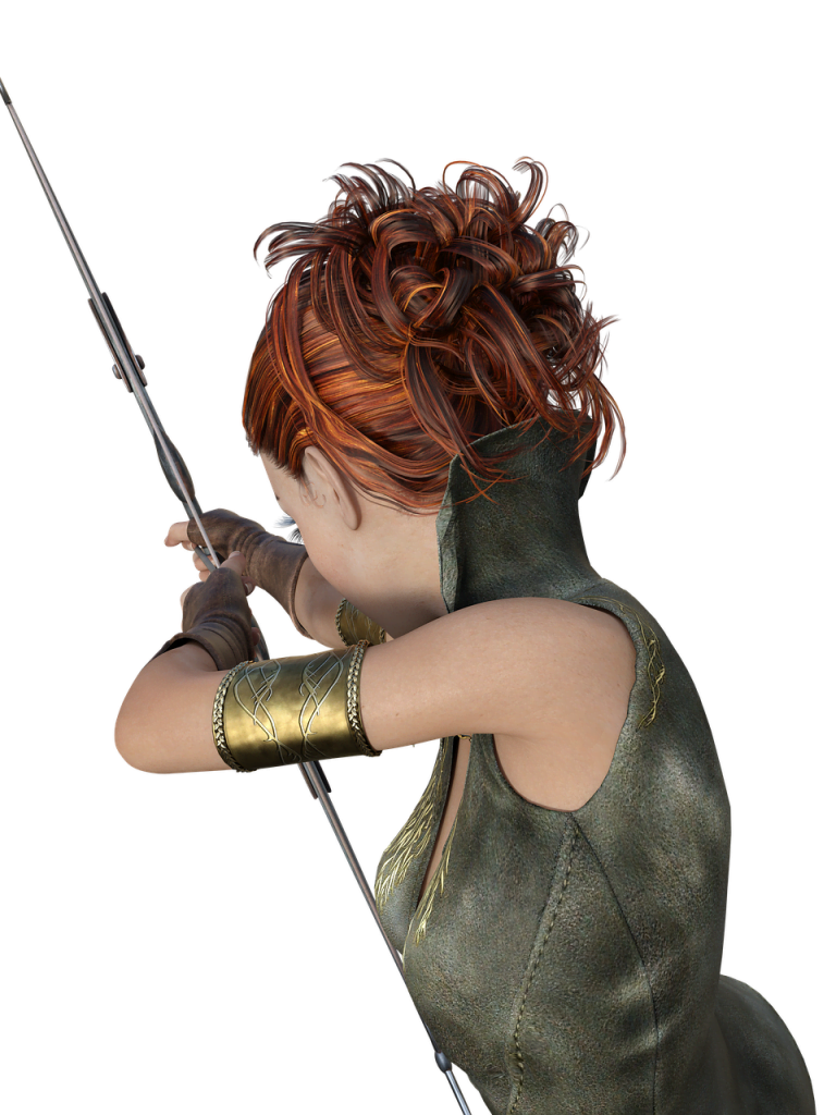 woman, bow, arrow, Repetitive Shot