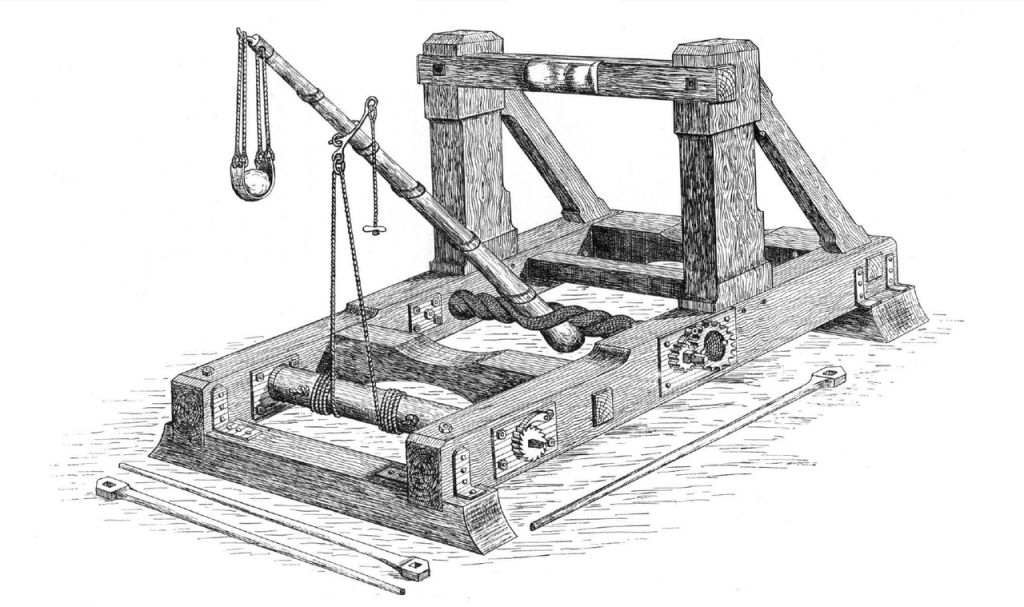 By Ralph Payne-Gallwey (1848–1916) - The Projectile Throwing Engines of the Ancients, Public Domain, https://commons.wikimedia.org/w/index.php?curid=37740009, Catapult, Shipboard