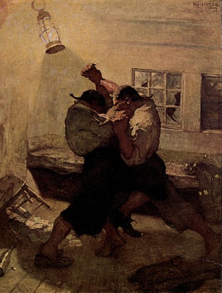 By N. C. Wyeth - http://www.openlibrary.org/details ?, Public Domain, https://commons.wikimedia.org/w/index.php?curid=7128197, Brawler