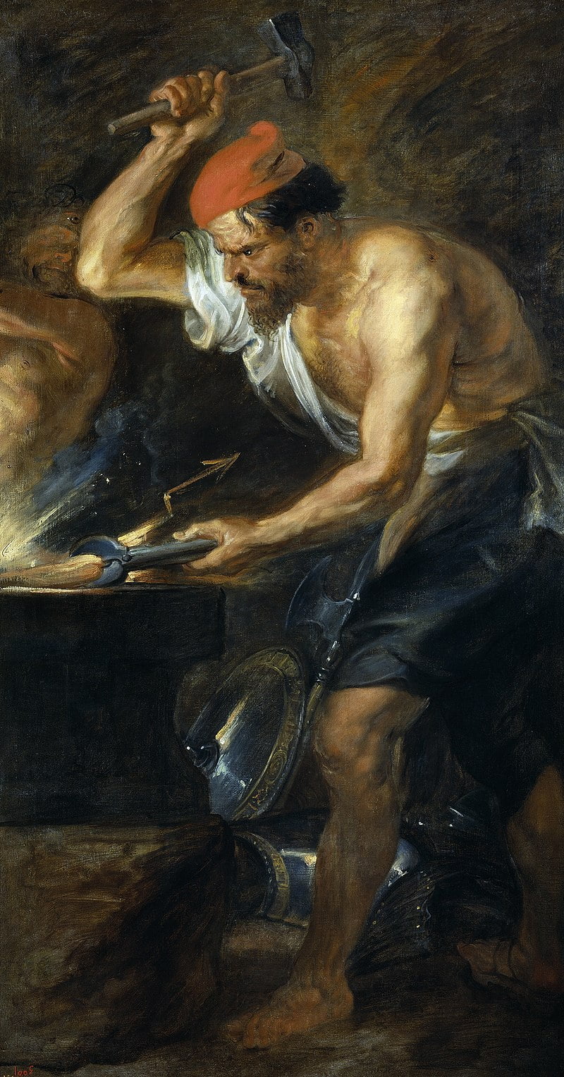 Vulcan, Roman god of fire, destructive heat and metalworking