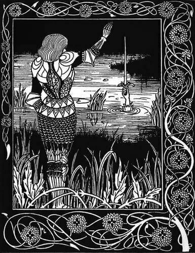 Sir Bedivere, By Aubrey Beardsley - http://www.lib.rochester.edu/camelot/images/abbed.htm, Public Domain, https://commons.wikimedia.org/w/index.php?curid=471719