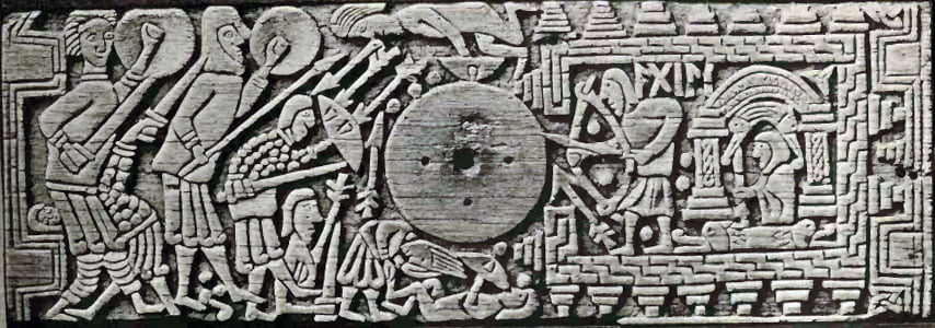 By FinnWikiNo (Detail from Image:Franks Casket - Lid.jpg), CC BY-SA 3.0, https://commons.wikimedia.org/w/index.php?curid=5957214, Agilaz