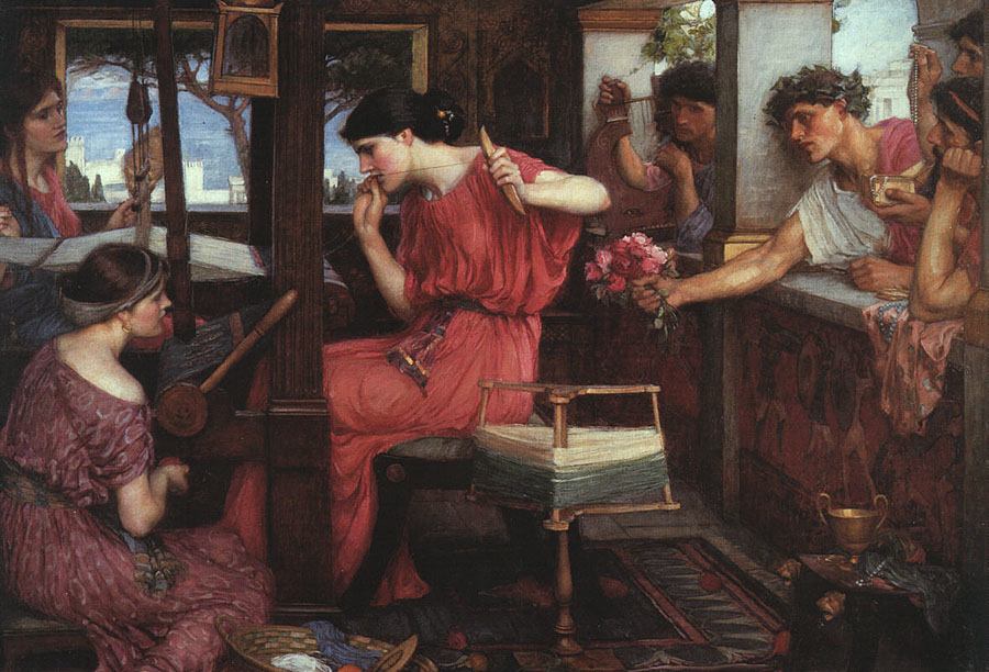 By John William Waterhouse - http://www.johnwilliamwaterhouse.com/pictures/penelope-suitors-1912/, Public Domain, https://commons.wikimedia.org/w/index.php?curid=770222, Penelope