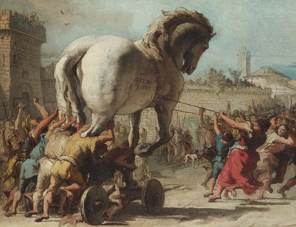 By Giovanni Domenico Tiepolo - Unknown source, Public Domain, https://commons.wikimedia.org/w/index.php?curid=173986, Artifacts, Trojan Horse