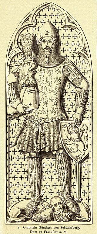German King Günther von Schwarzburg with splinted bracers and greaves