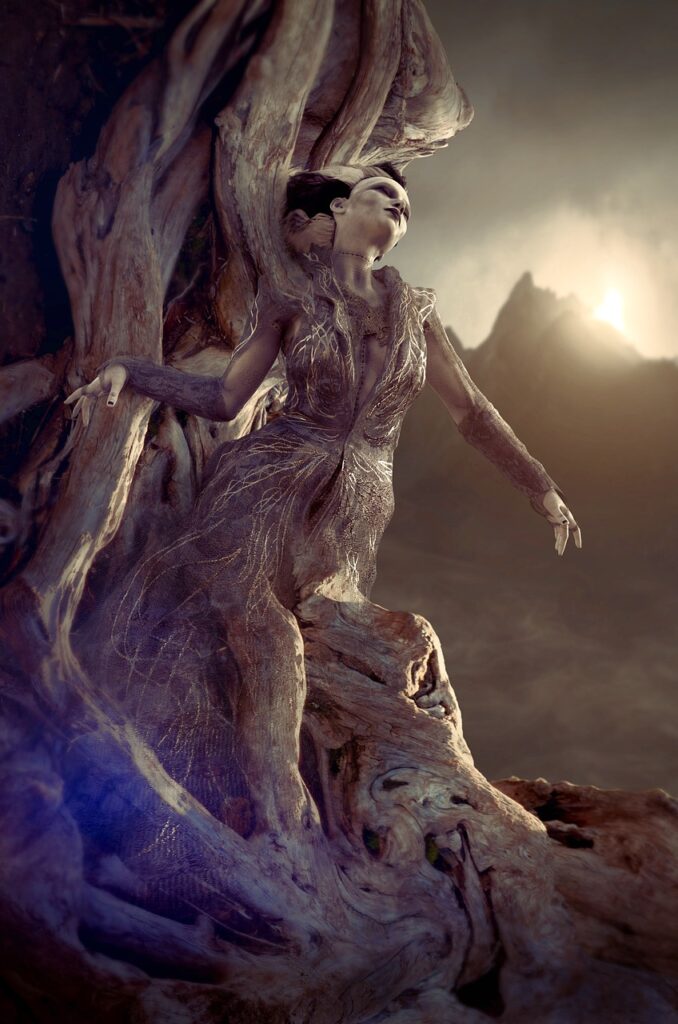 Book Cover Fantasy Surreal Figure  - KELLEPICS / Pixabay, Tree Shape